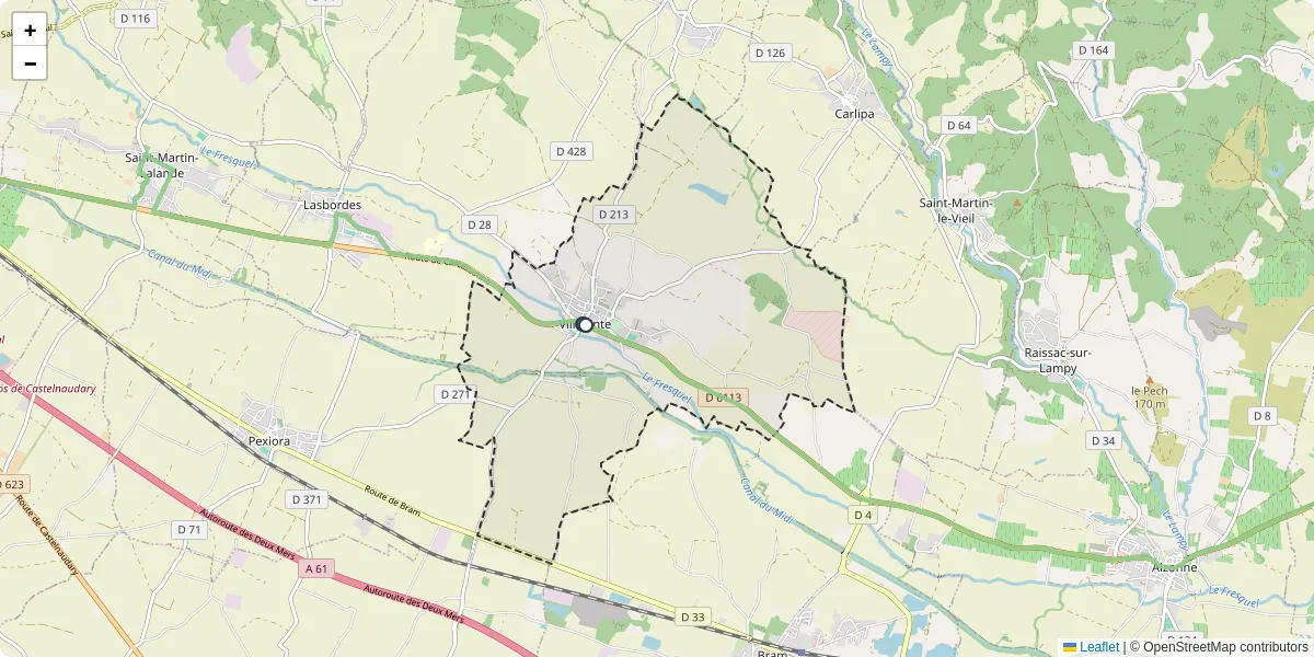 Carte du réseau de transport en commun à Villepinte - lignes de bus et arrêts