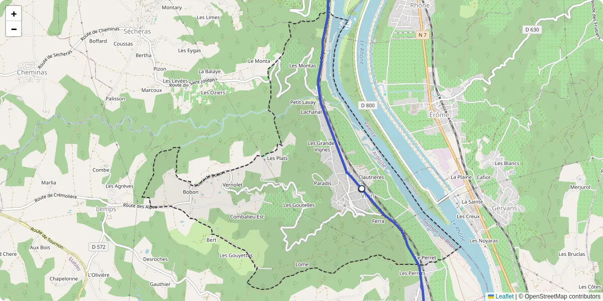 Carte du réseau de transport en commun à Vion - lignes de bus et arrêts