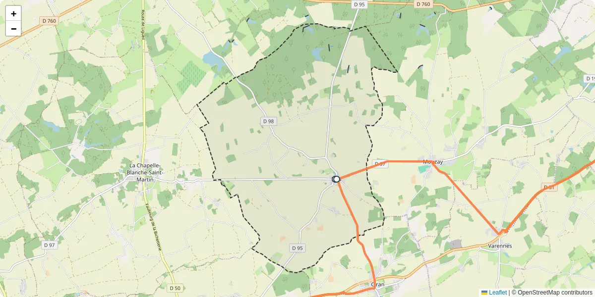 Carte du réseau de transport en commun à Vou - lignes de bus et arrêts