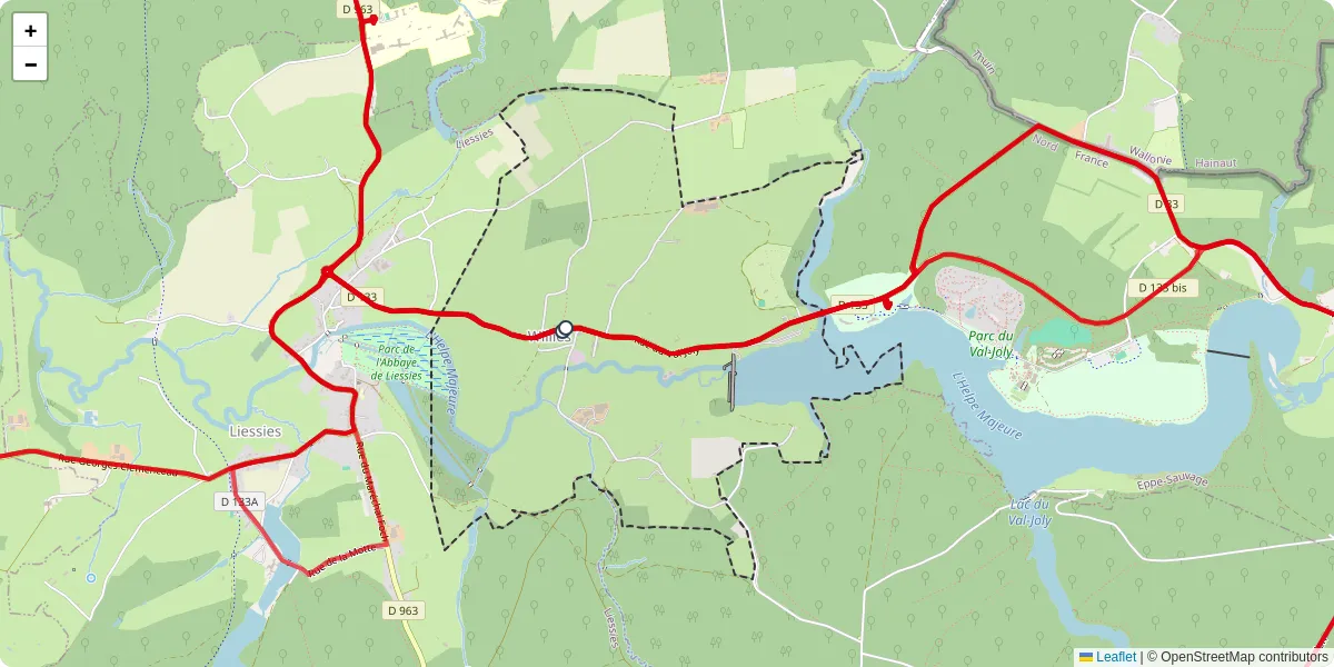 Carte du réseau de transport en commun à Willies - lignes de bus et arrêts